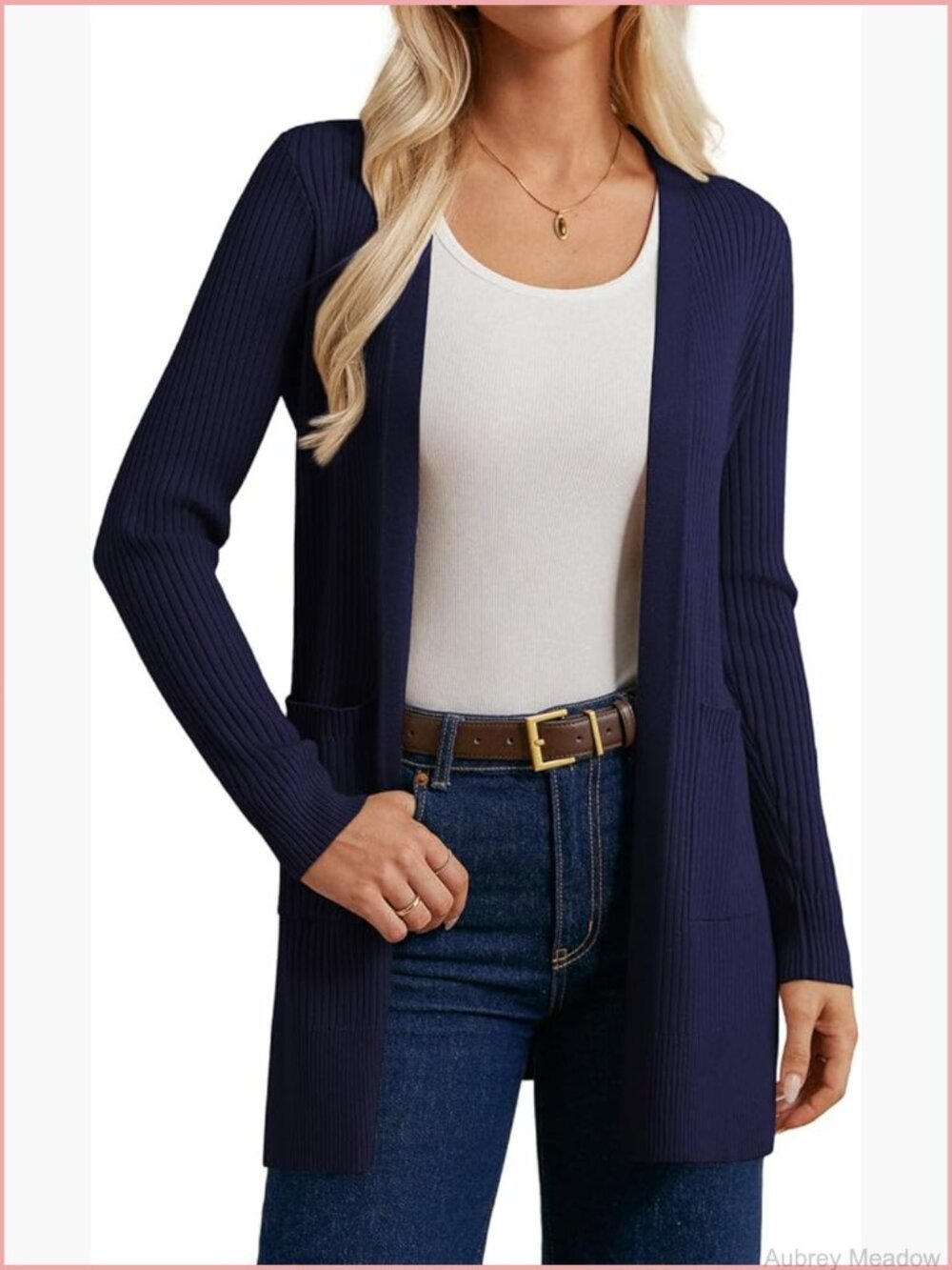 Long Sleeve Cardigan Sweater, Lightweight Open Front Dressy Casual Jacket